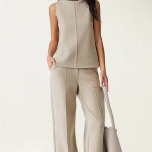 OGL Women's Cream Wide Leg Jumpsuit